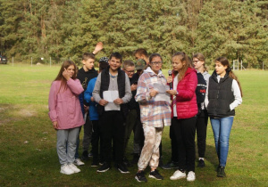Klasa VIIa podczas występu