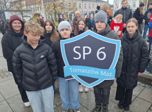 Klasa VIIa uczestnikiem miejskich uroczystości z okazji Święta Niepodległości