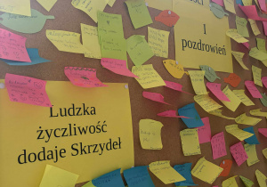 Tablica z życzeniami i pozdrowieniami