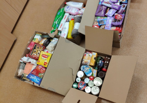 Produkty popakowane w pudełka