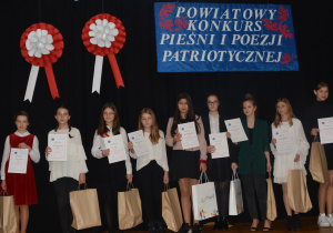 Nagrodzeni w V Powiatowym Konkursie Recytatorskim Poezji Patriotycznej