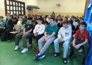 Uczniowie klas VII- VIII na spotkaniu