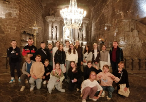 Uczniowie z p. P. Zakaszewskim w kopalni Wieliczka