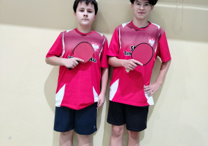 Reprezentacja chłopców w tenisie stołowym